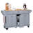 Kitchen Island With Rubber Wood Countertop-474447928