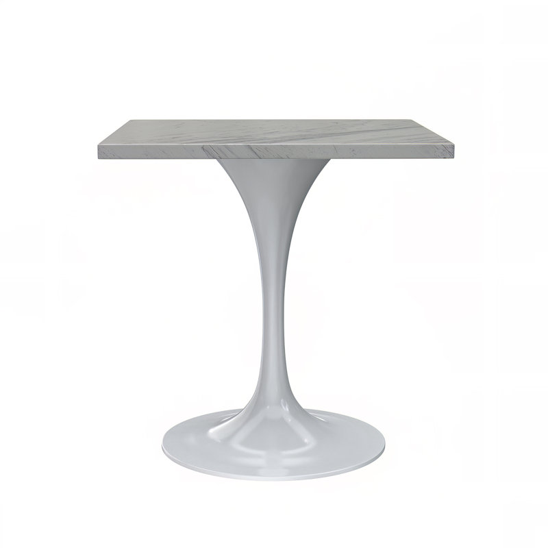 Heatherton Square Dining Table with Resin Tabletop, 29.35"H x 27.56"L x 27.56"W