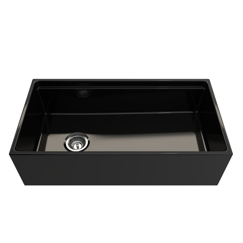 30'' L Single Basin Kitchen Sink, Black