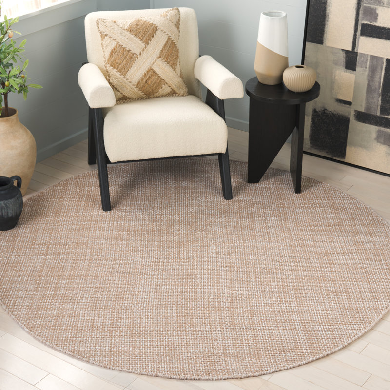 Abinadi Flatweave Cotton Rug, Round 6'