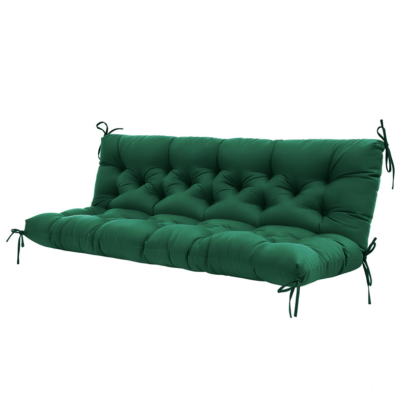 Swing Cushion Replacement For 2-3 Seater Outdoor Bench,60" Patio Porch Swing Seat Cushion - Heavy-Duty Universal Fit Outdoor Furniture Cushions, Weather-Resistant，Invisible Green