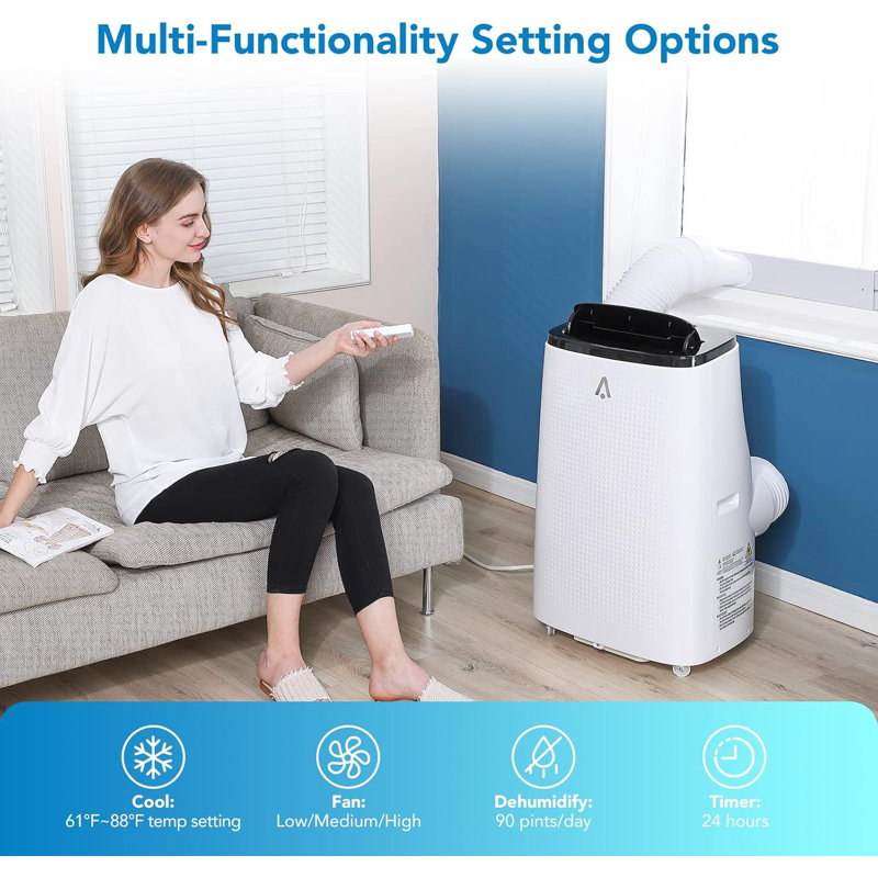 14000Btu Portable Air Conditioner with Remote Control,3-in-1 Air Conditioners