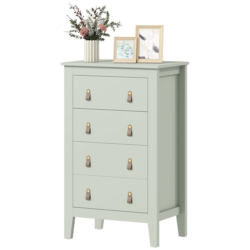 60 cm W Chest of 4 Drawers, Green
