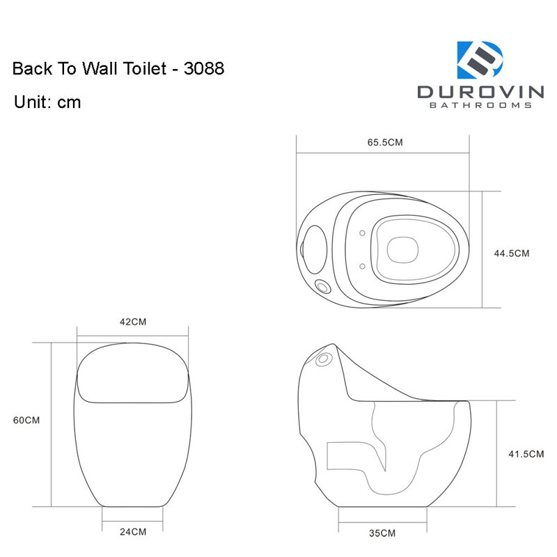 Durovin Bathrooms 1.5L LPF Round (Seat Included)