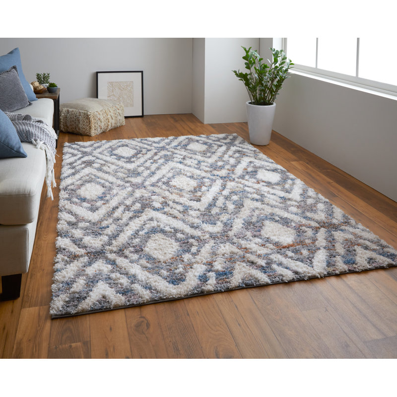 Tapis en polyester Modbury Global Diamond, Rectangle 10 pi x 14 pi