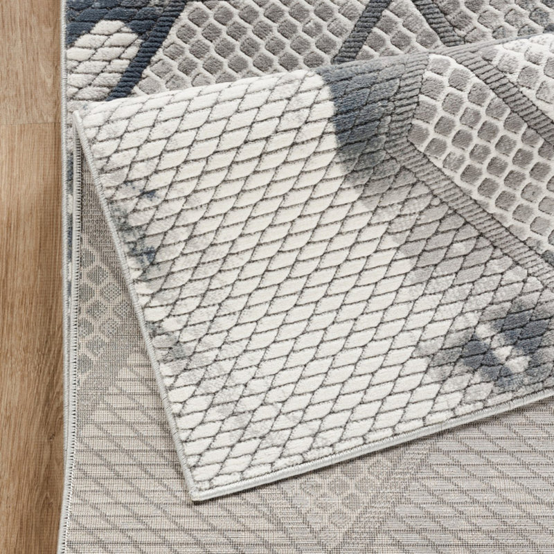 Tapis gris 2 pi 7 po x 9 pi 10 po