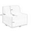 Canapé modulaire en forme de L en beige, minimaliste - canapé-lit confortable avec assise spacieuse, aucun lit beige à assemblage requis, conception modulaire, sièges
