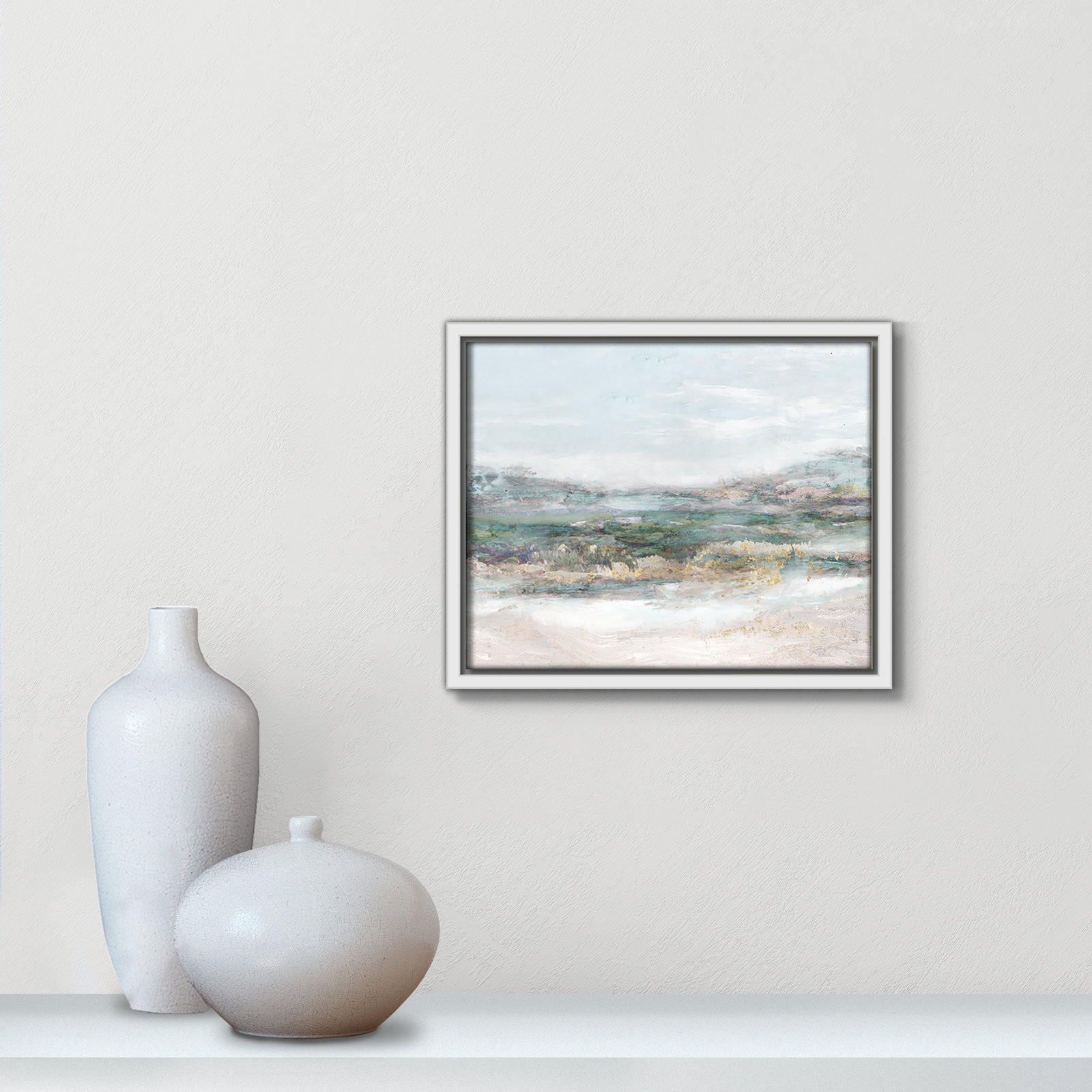 No Mat, White Framed Canvas, 9.5" H x 11.5" W x 2" D
