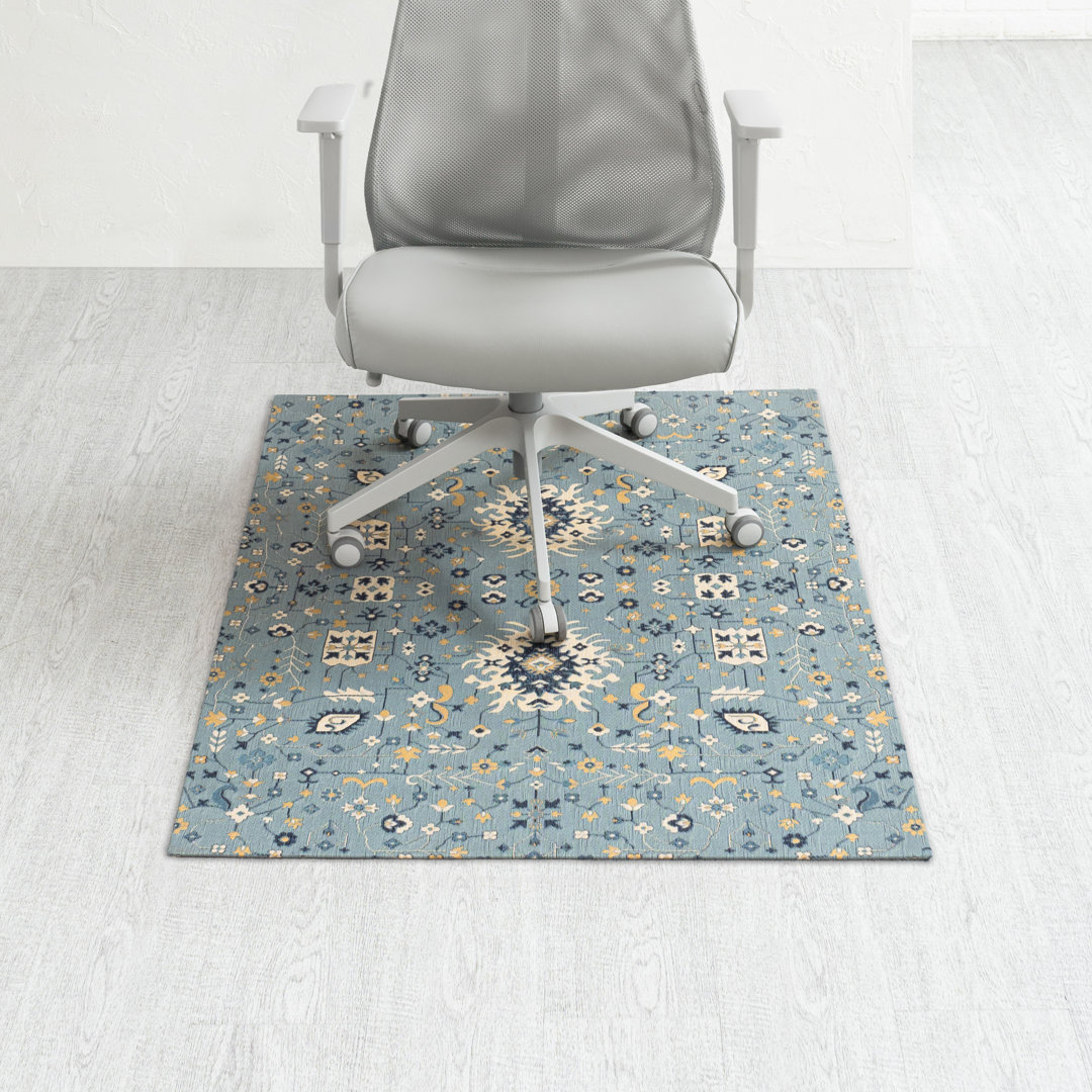 Tabriz Rectangle Chair Mat with Straight Cut Edge Anji Mountain 