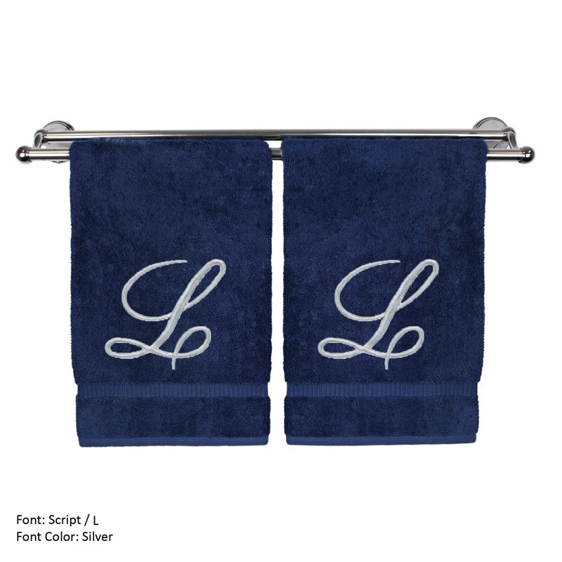 Super Plush Washcloth, Navy/Silver, M