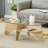 Oval Tempered Glass Coffee Table-1757446211