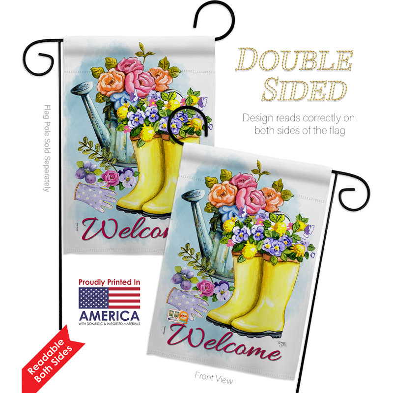 Double Sided 18.5'' H x 13'' W Polyester Flag Set
