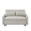 Canapé-lit 55,1 po avec canapé-lit escamotable avec dossier ajustable, poches de rangement, 2 coussins moelleux, ports USB pour le salon, la chambre à coucher, un appartement, un bureau, beige (ancien SKU: WF315689AAA)-1060189688