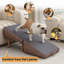 Escalier pour chien pour petits chiens et chats, rampe pour canapé et lit, marche en bois pliable pour chiot 2 en 1 pour animal de compagnie, conception avec repose-pieds divisé (BRUN)-1108519914