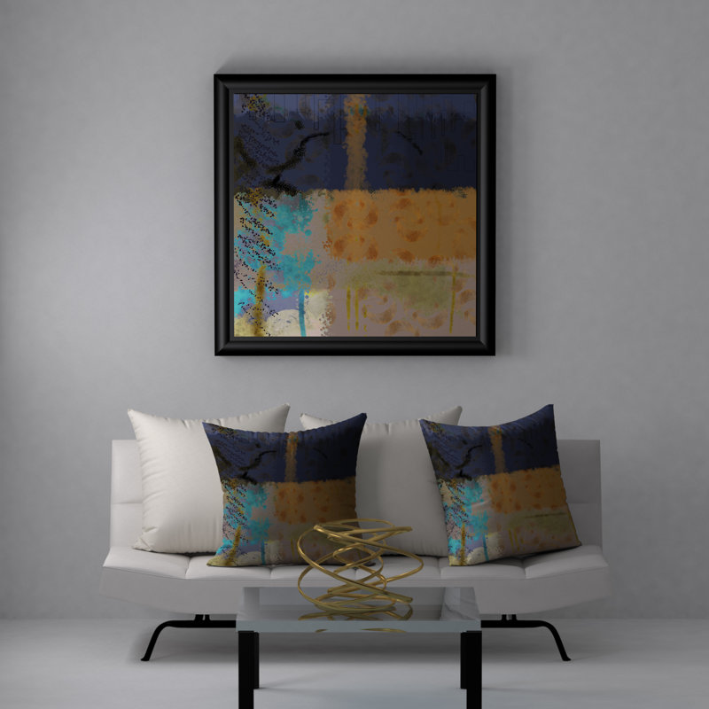 Abstract Reversible Throw Pillow, 18" x 18"