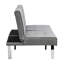 Lit futon de couleur grise, structure en bois et pieds en acier inoxydable, canapé Choice en gris et chic polyvalent