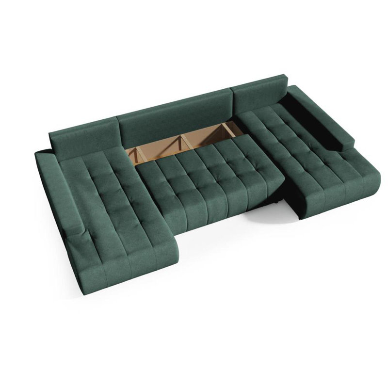 Haussman Corner Sofa Bed, Green
