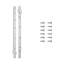 Glissières de tiroir à fermeture latérale à fixation latérale 16 po - extension 3/4 capacité 75 lb. Finition blanche-90996049