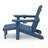 HDPE Foldable Adjustable Outdoor Adirondack Chair With Ottoman and Double Cup Holder-138596762