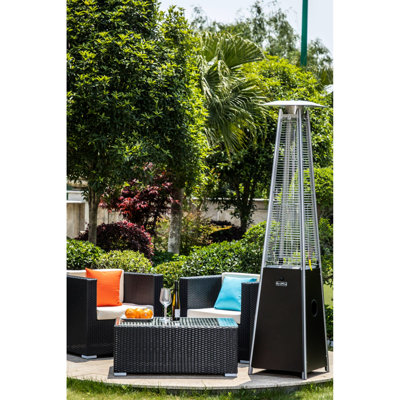 Chauffe-terrasse 40 000 - Tube en verre de quartz bronze, mobilité facile avec roues, fonctions de contrôle variables, mesures approuvées, tube 40 000, options, normes, inclus
