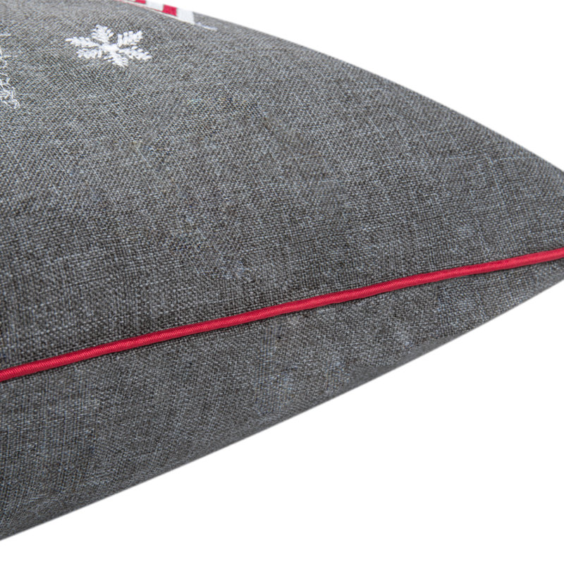  Christmas Pine Trees Throw Pillow Cover Rectangular Decorative Accent Pillow Cases 14" x 20", Gray/Red