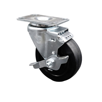Assure Parts Replacement Caster with Brake  Service Caster Brand
