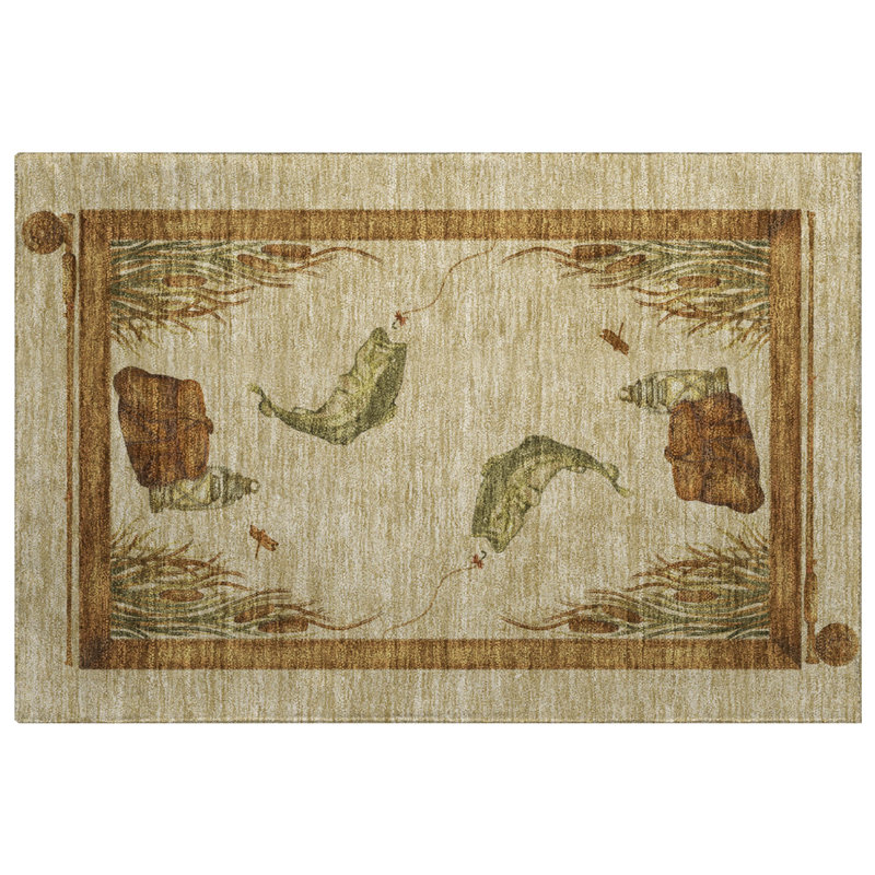 Premium Machine Washable Dream Shag Fish Rug, 2'6" x 3'10"