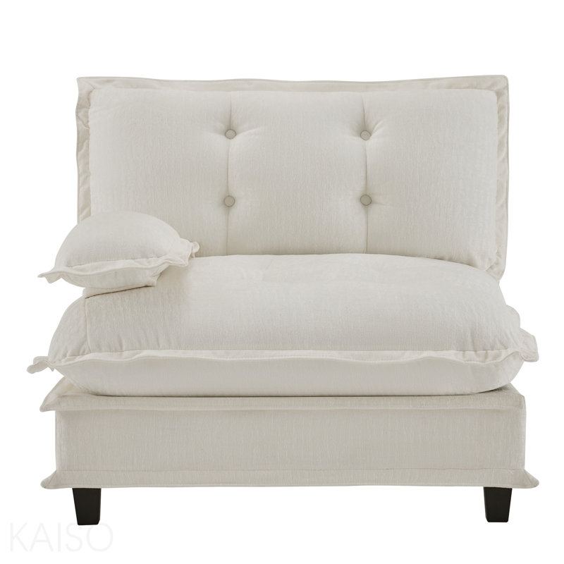 Canapé 73 Lsf Chenille - Beige, Beige, Orienté vers la gauche