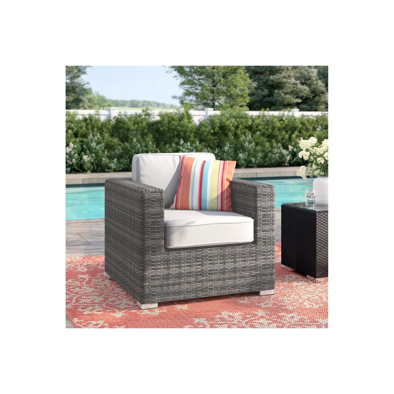 Fauteuil club en osier, 1, Multicolor, Multicolor