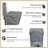 1.1/1.60 GPF Dual-Flush One Piece Toilet, Water-Saving Elongated Comfort Height Floor Mounted, Soft Close 1000 Gram Map Flushing Score Toilet, Light Grey -112499831
