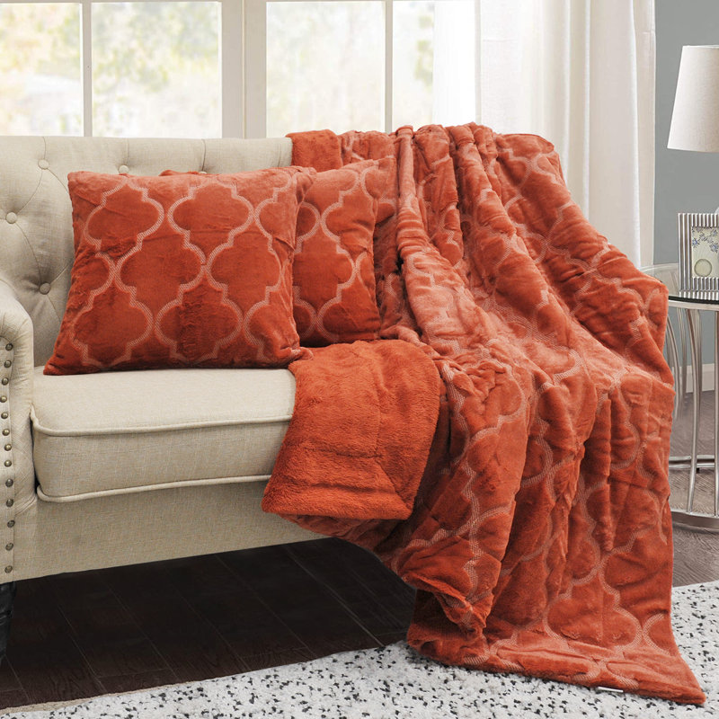 Throw Blanket, Burnt Orange
