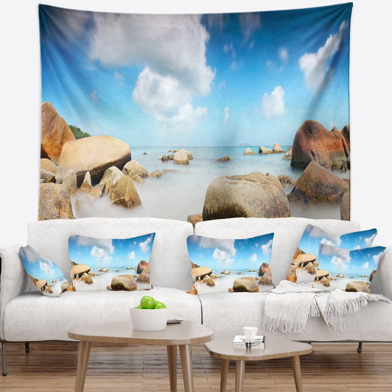 Tapisserie Rocky Blue Seashore, H 32 po x l 39 po