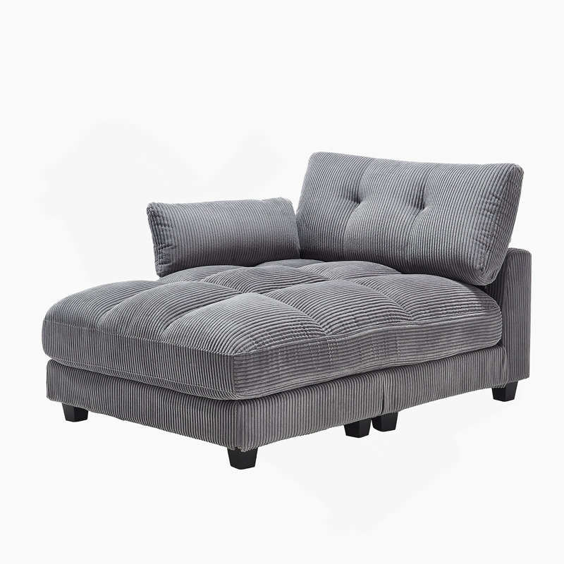 Canapé-lit surdimensionné polyvalent avec caractéristiques avancées, Gris