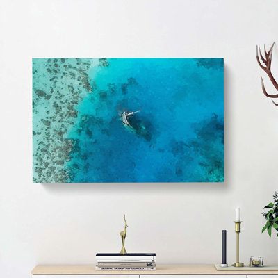 Shipwreck In The Maldives - Wrapped Canvas