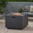 33" Outdoor Iron Square Propane Fire Pit, Tank Inside, Brushed Brown - 50,000 BTU-1275966132