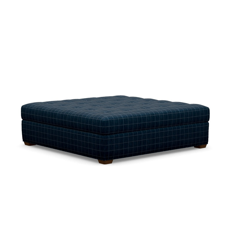 Baxter Square Ottoman, Walnut, Block 654234
