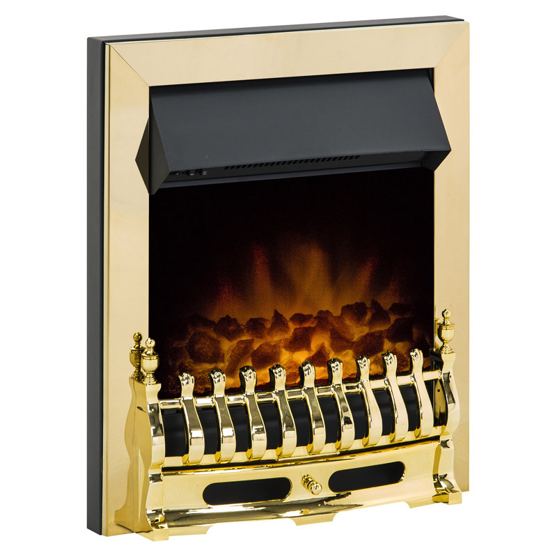 Blenheim Adam 50.7cm W Fireplace Insert with 6824.28 BTU, Brass