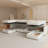 Modern Large Sectional Sofa U-Shape Modular Sectional Couch with Storage Function
