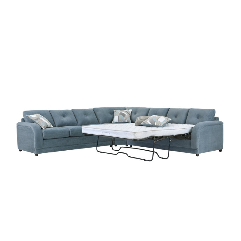  Canapé-lit modulaire 3 pièces 23600, aigue-marine, Polyester aigue-marine de croiseur