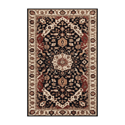 Machine Washable Persian Brown Area Rug