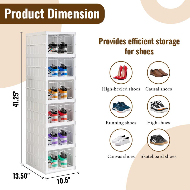 12 Pair Stackable Shoe Storage Box