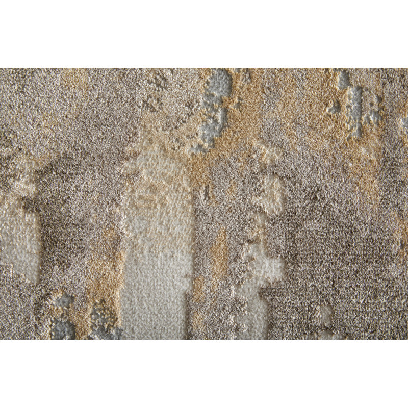 Shabuh Hand Knotted Abstract Indoor Rug, Rectangle 5' x 7'6"