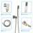 Topcraft 16-Inch Ceiling Mount Square Shower System With Rough-In Valve