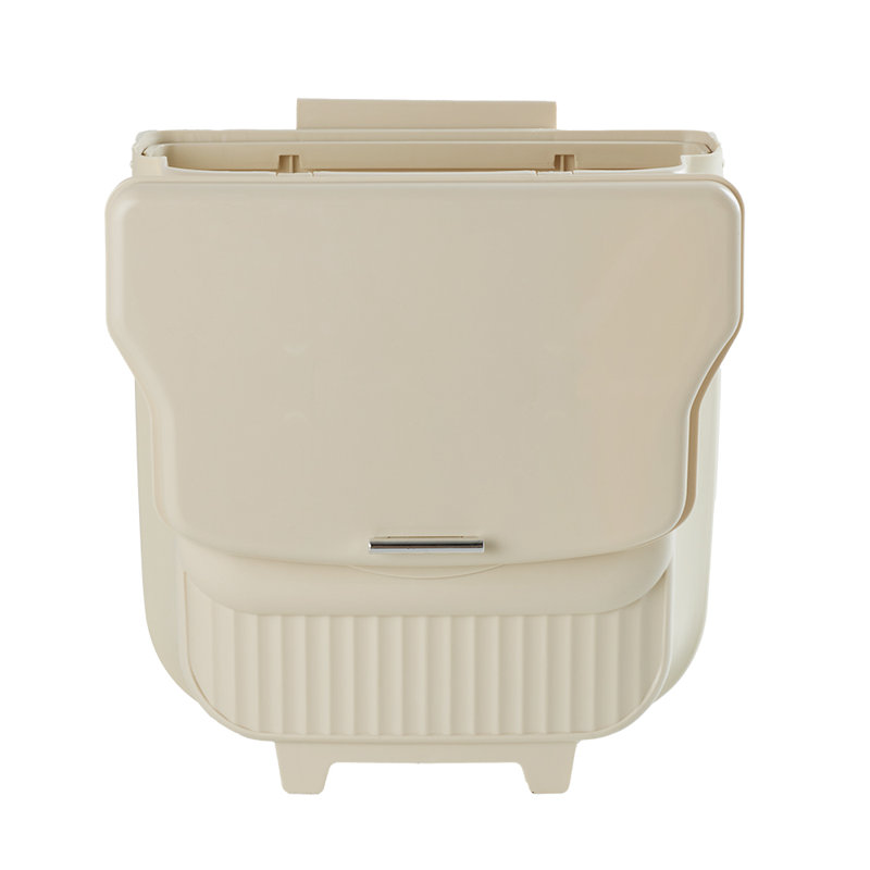 Foldable Kitchen Hanging Trash Bin, Beige