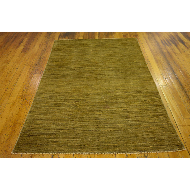 Tapis de la zone en laine noué la 4 pi 11 po x 6 pi 5 po one-of-kind Nash