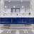 Glasgow 84 " W Freestanding Standard 1 Single Double Vanity Bathroom Vanity With Acrylic Top-1367774314