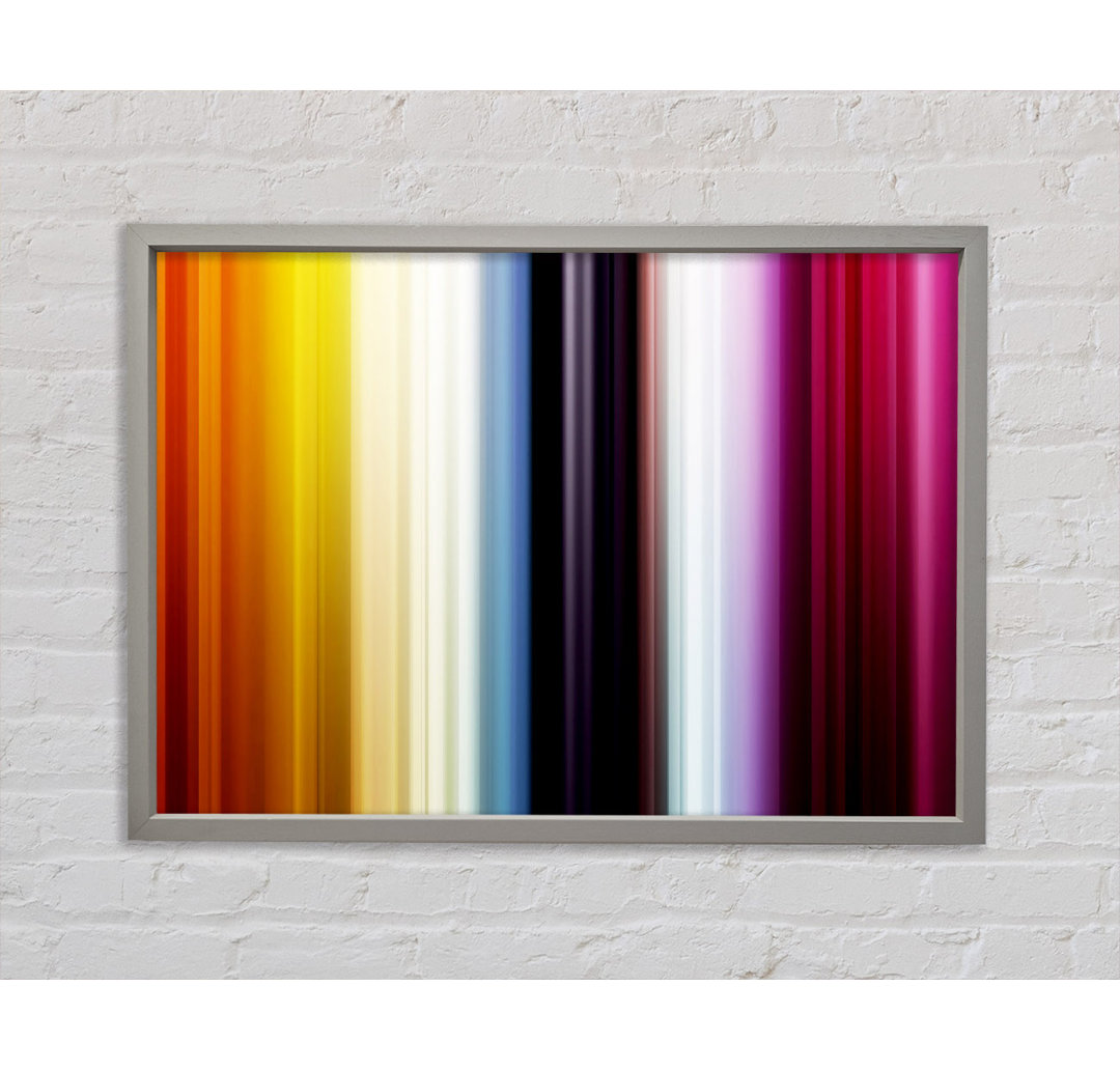 Gerahmtes Leinwandbild Rainbow Stripes