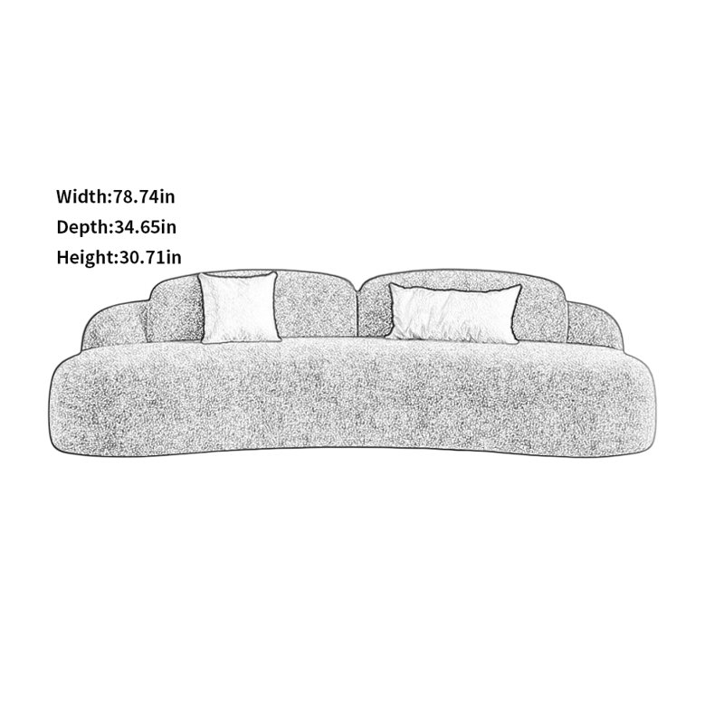 Canapé Retro Creative, H 30,71 po x l 78,74 po x P 34,65 po