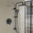 Wall Mounted Rain Showerhead And Hand Shower System With Adjustable Slide Bar (Rough-In Valve Included)