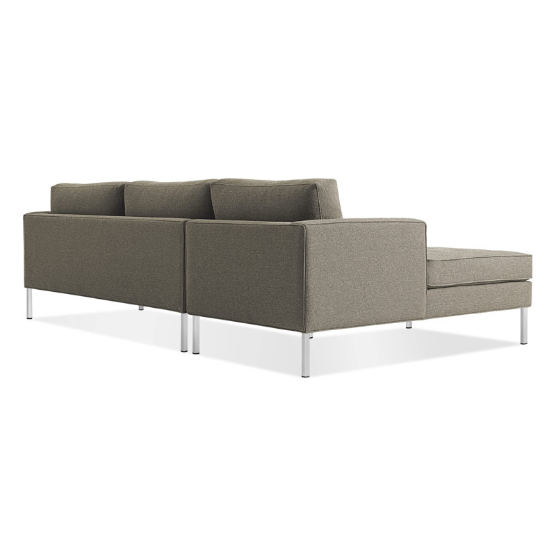 Paramount Chaise Sectional, Sanford Ceramic Crossweave, Black, Left Hand Facing